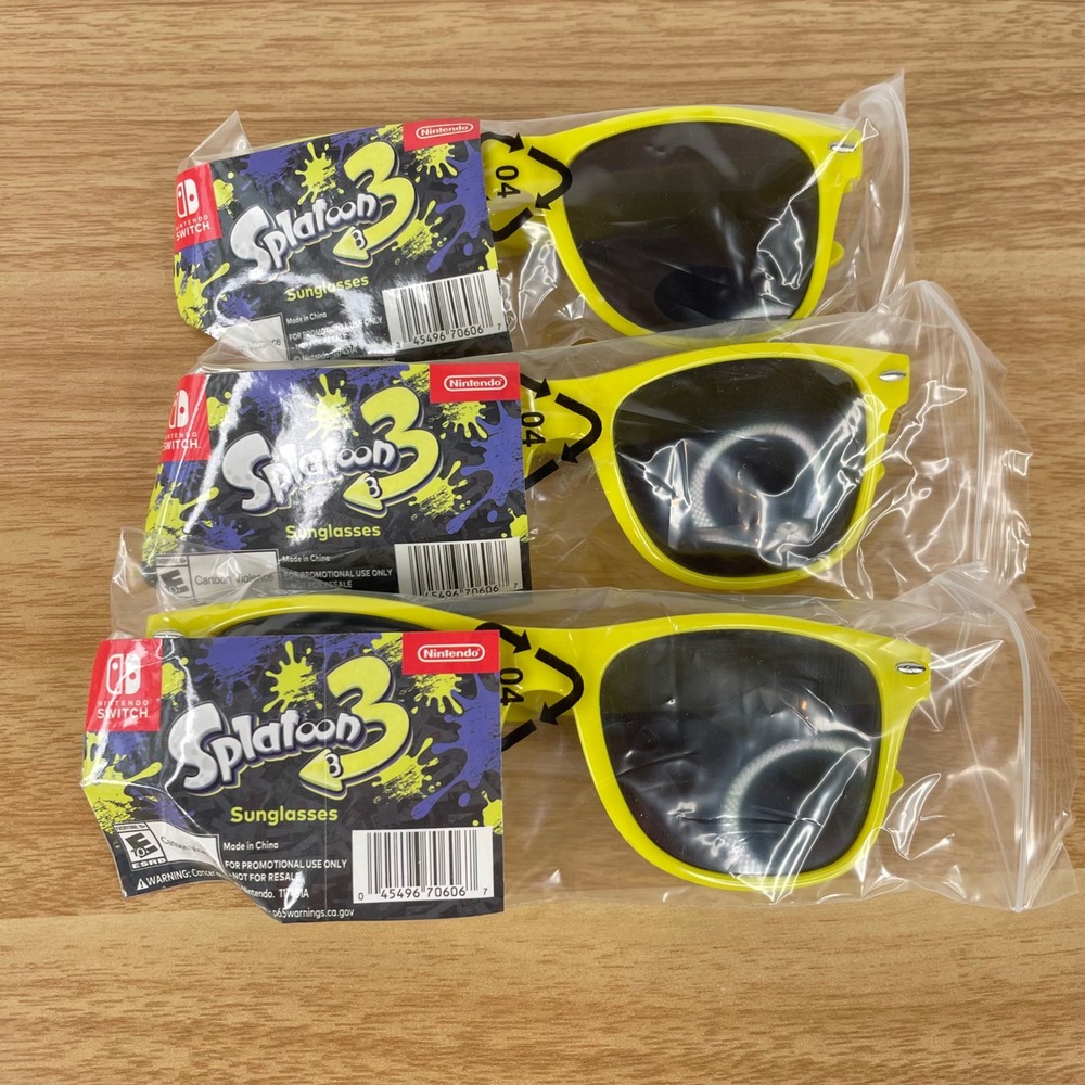 Nintendo Switch Splatoon 3 Yellow Sunglasses - 3 Pair